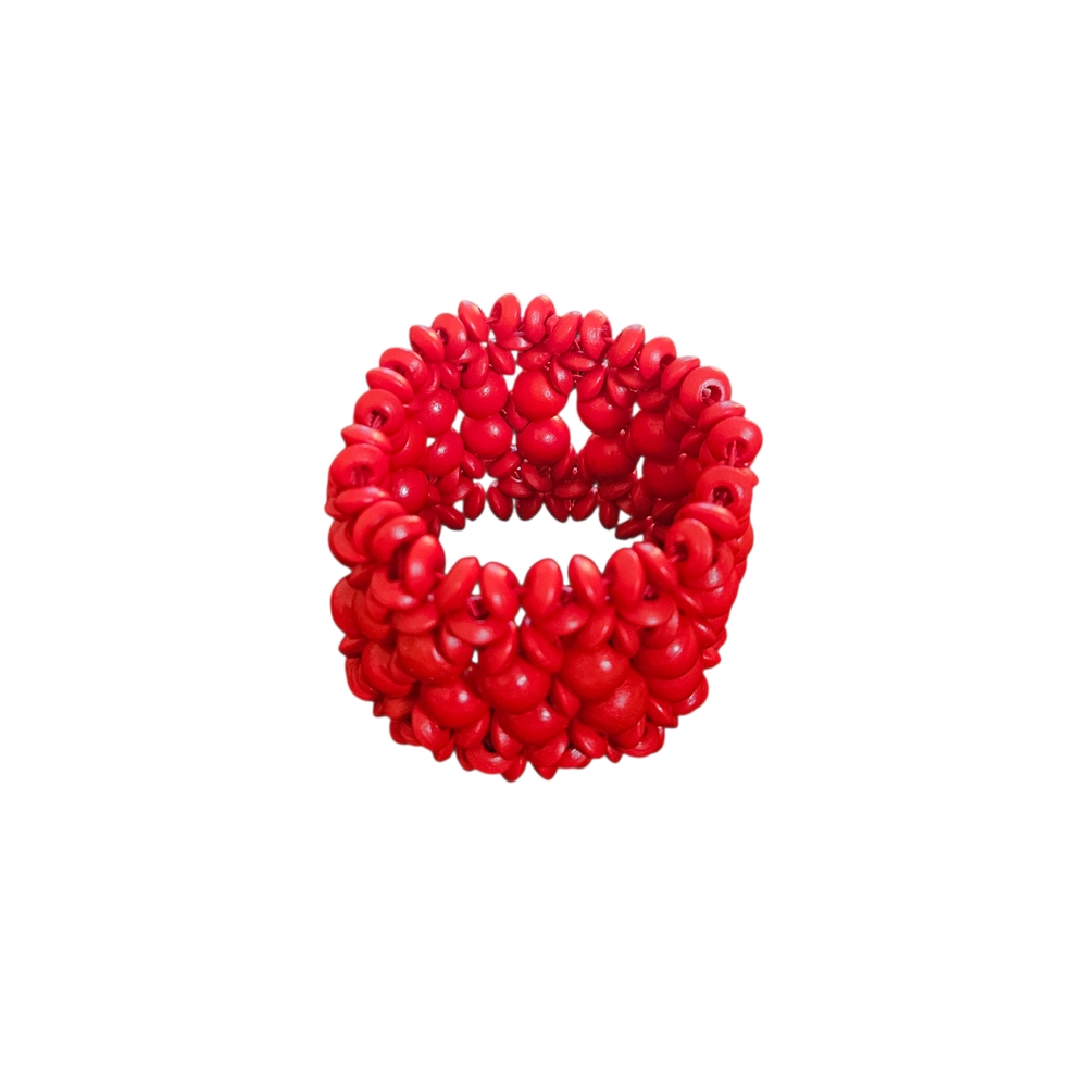 NWT - Red Woven Beaded Bracelet